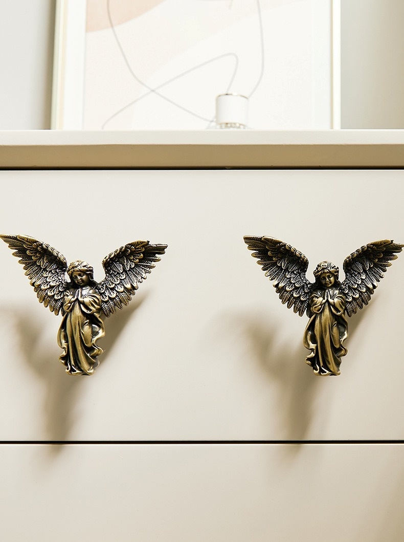 Núm tay nắm tủ đồng thau thiên sứ cổ tích KPA458 | Flexdecor VN | 16