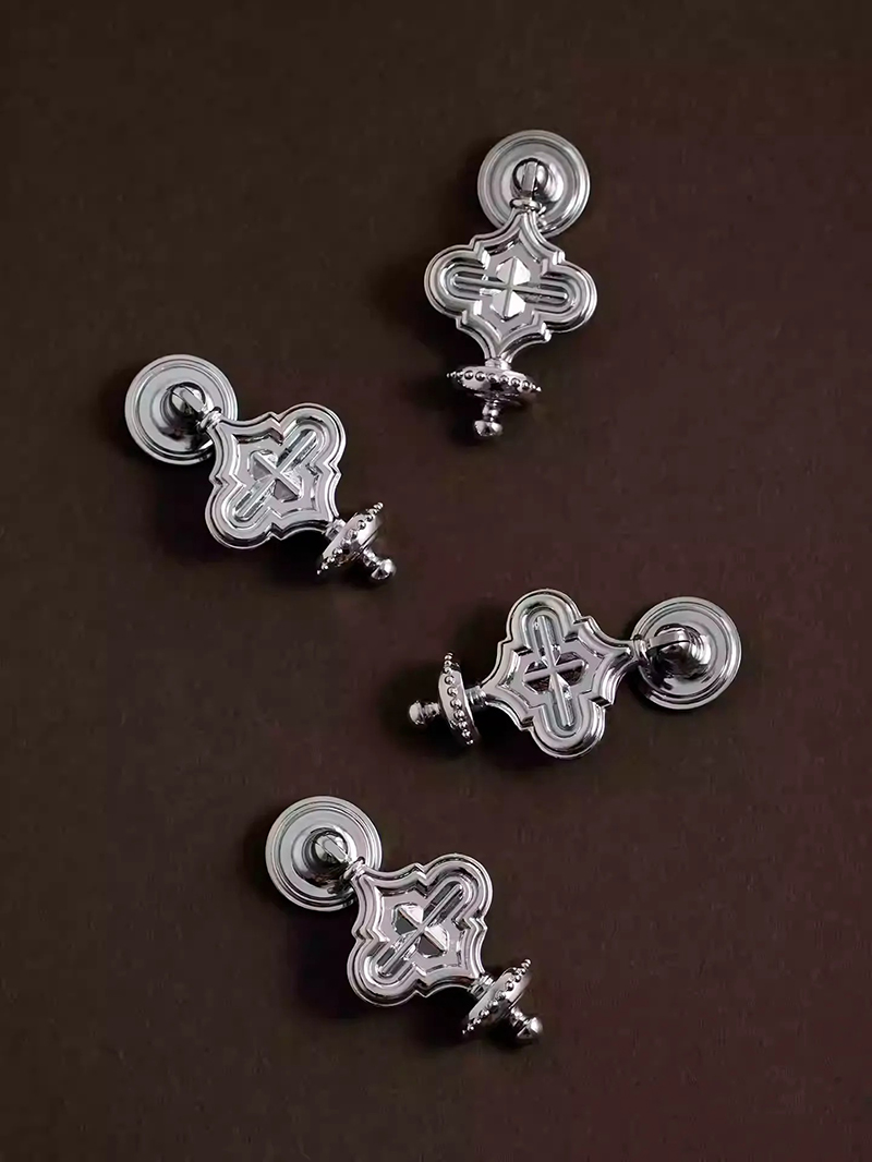 Tay nắm tủ đồng màu bạc châu Âu cổ điển JYJ86 | Flexdecor VN | 17