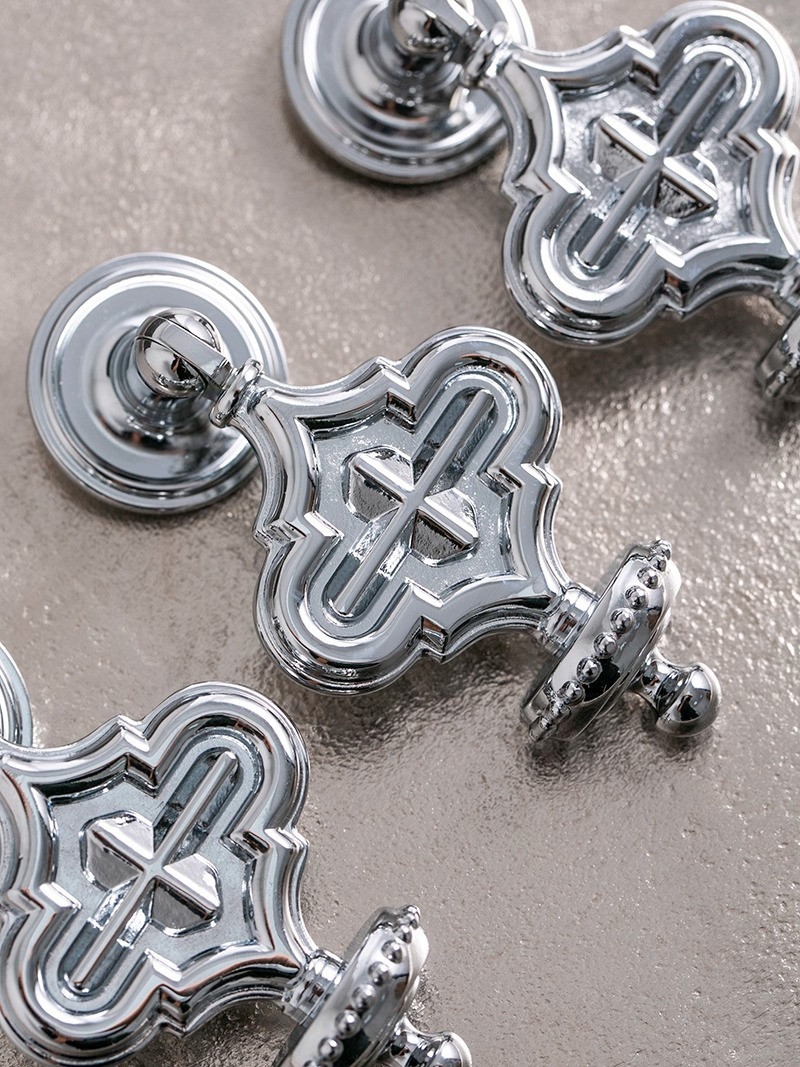 Tay nắm tủ đồng màu bạc châu Âu cổ điển JYJ86 | Flexdecor VN | 19