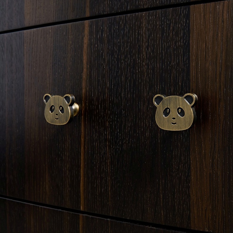 Tay nắm tủ đồng thau gấu trúc đáng yêu KPA424 | Flexdecor VN | 16