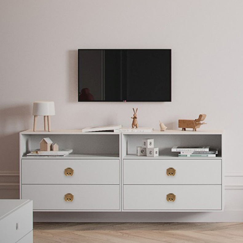 Tay nắm tủ đồng thau gấu trúc nắp lật KPA615 | Flexdecor VN | 16