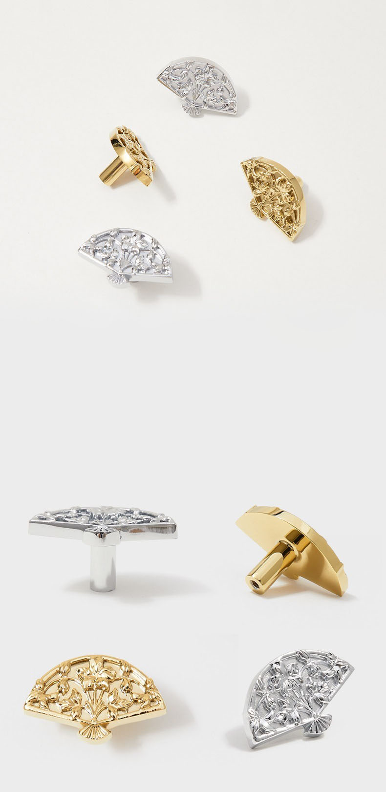 Tay nắm tủ đồng thau hình cánh quạt KPA985 | Flexdecor VN | 11