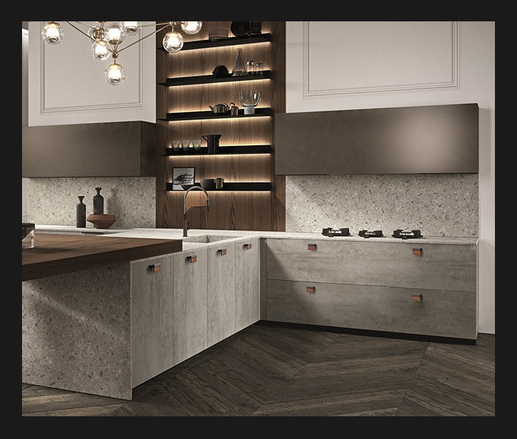 Tay nắm tủ hợp kim phối gỗ óc chó Bắc Âu Z592Z | Flexdecor VN | 11