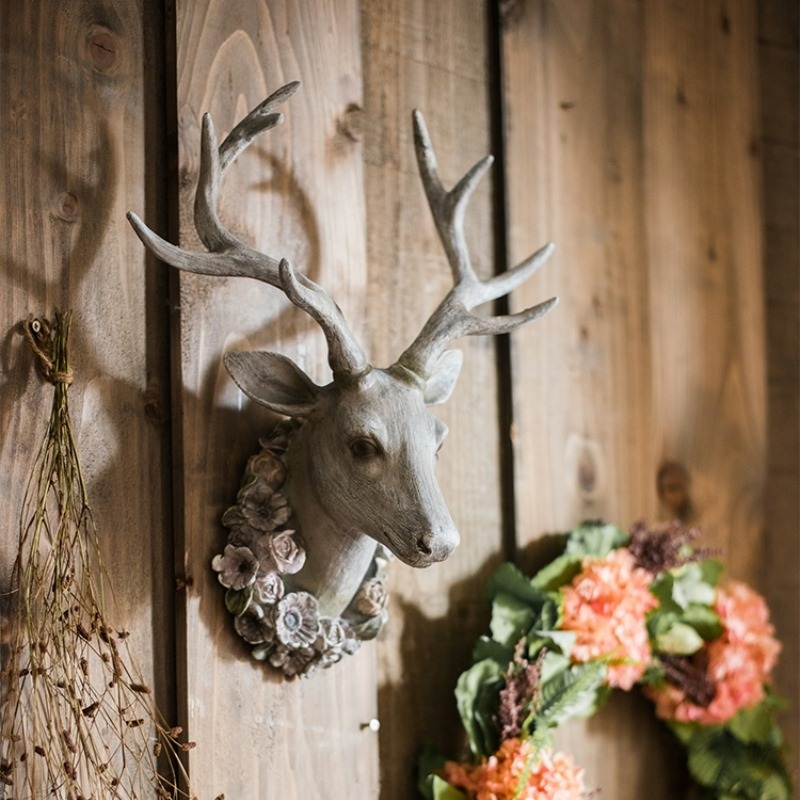 Tượng đầu hươu trang trí tường nghệ thuật BJ2637