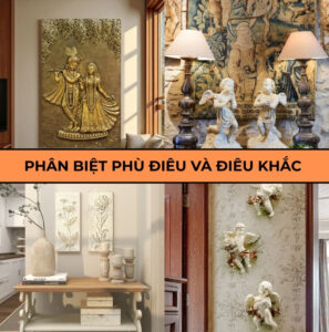 Phân biệt phù điêu và điêu khắc trong trang trí nội thất