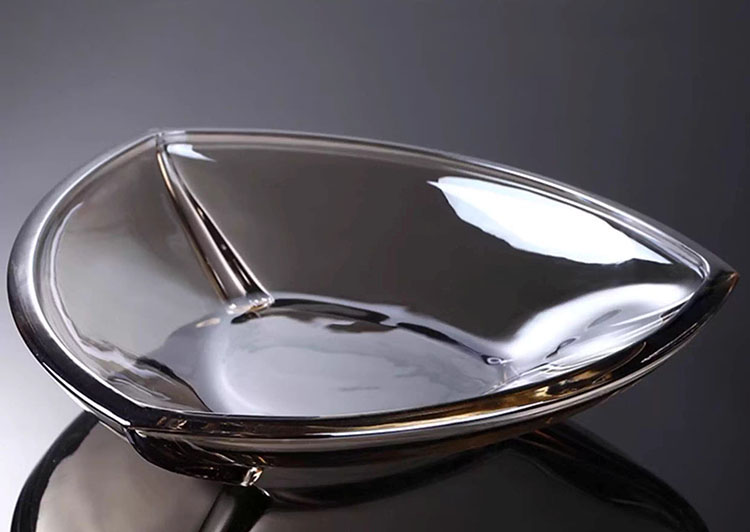 Đĩa trái cây thủy tinh dáng lá trong suốt HL5703 | Flexdecor VN | 4