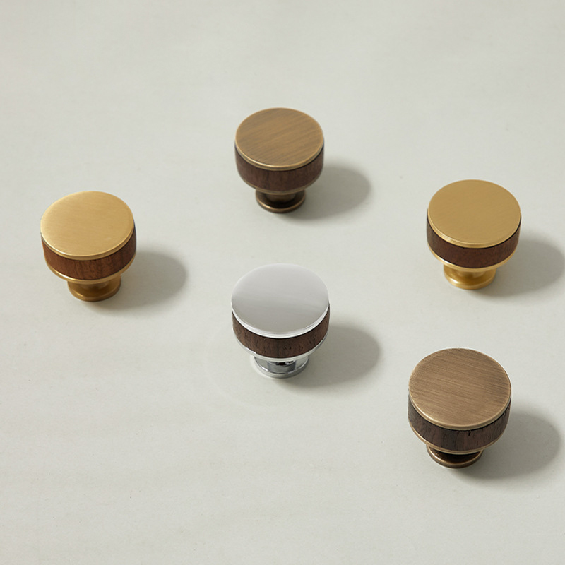 Núm tay nắm tủ đồng phối gỗ óc chó Bắc Âu KPA6297 | Flexdecor VN | 6