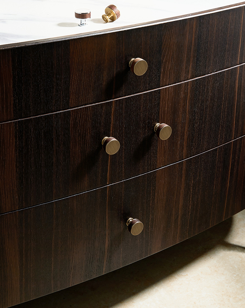 Núm tay nắm tủ đồng phối gỗ óc chó Bắc Âu KPA6297 | Flexdecor VN | 10