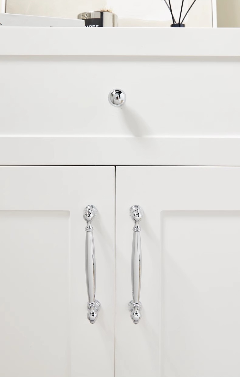 Tay nắm tủ đồng màu bạc sang trọng KPA490 | Flexdecor VN | 10