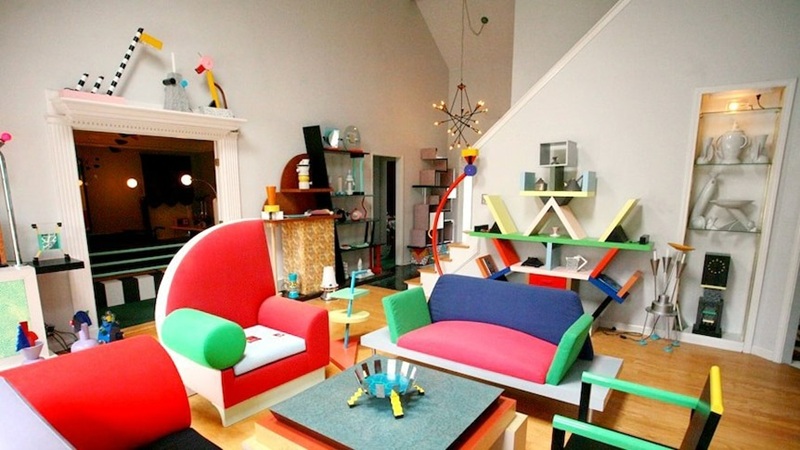 Căn phòng được thiết kế theo phong cách Memphis.