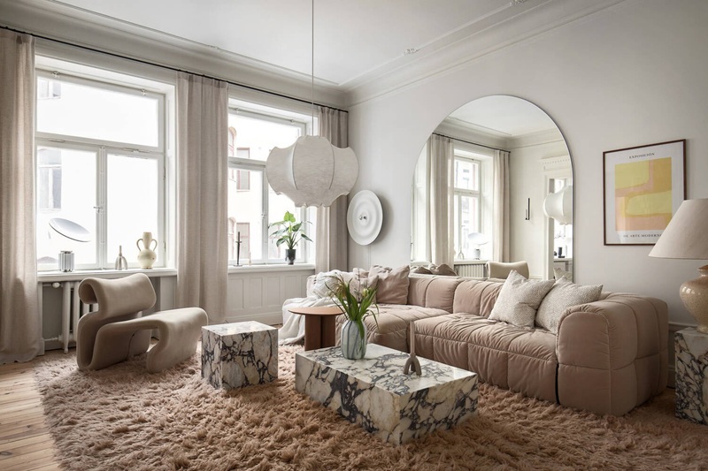Giải mã phong cách nội thất Bắc Âu: Khi tối giản trở thành nghệ thuật sống | Flexdecor VN | 2 Không gian phòng khách phong cách Scandinavian
