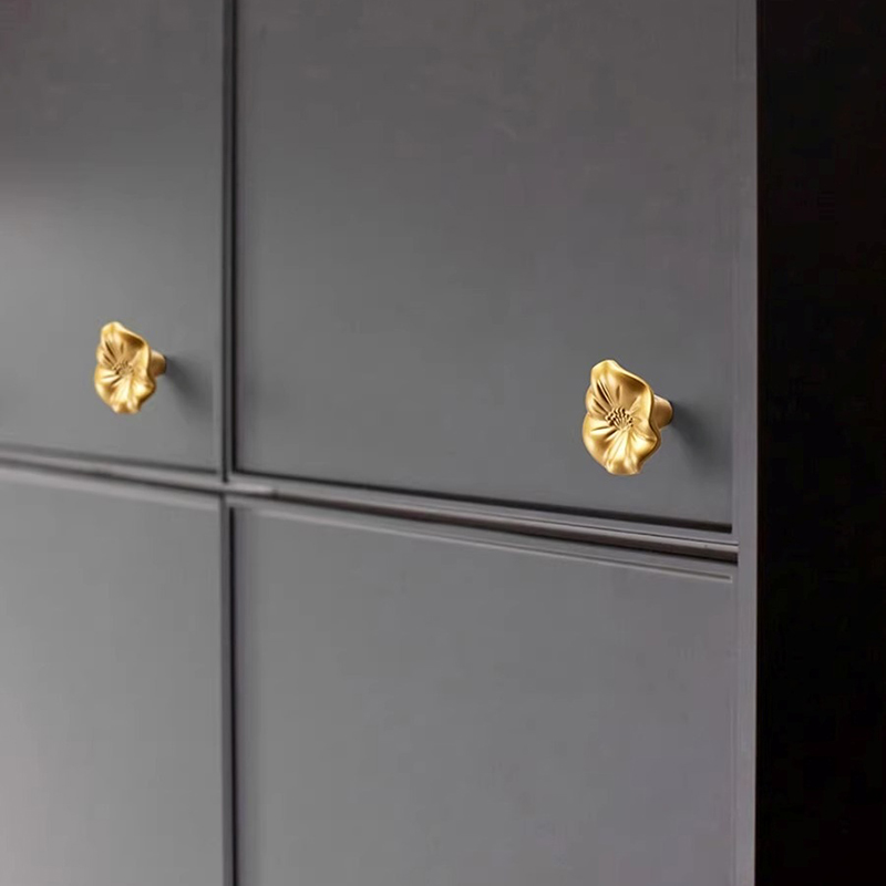 Tay nắm tủ hợp kim hình bông hoa nghệ thuật KHF864 | Flexdecor VN | 12