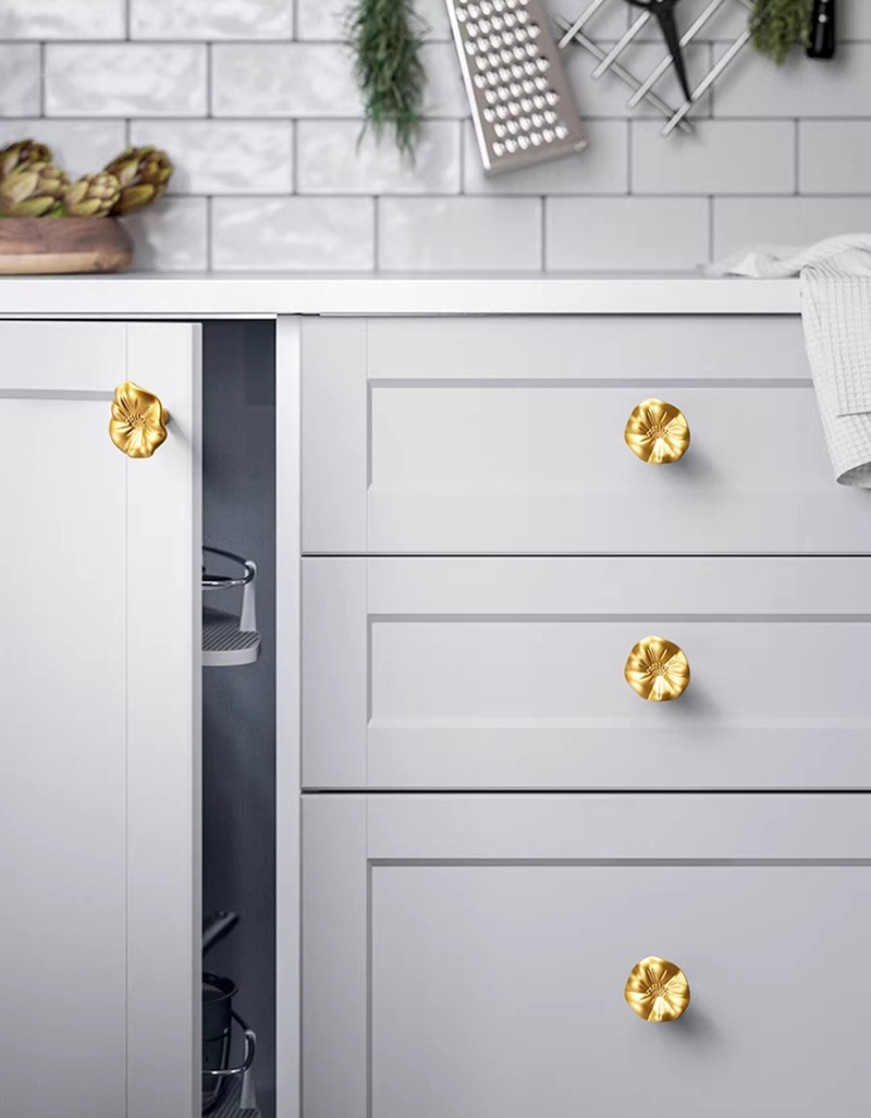 Tay nắm tủ hợp kim hình bông hoa nghệ thuật KHF864 | Flexdecor VN | 10