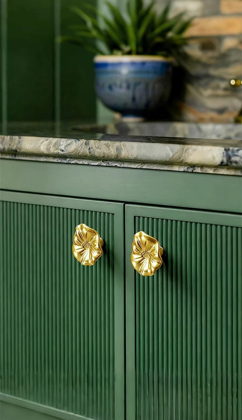 Tay nắm tủ hợp kim hình bông hoa nghệ thuật KHF864 | Flexdecor VN | 6