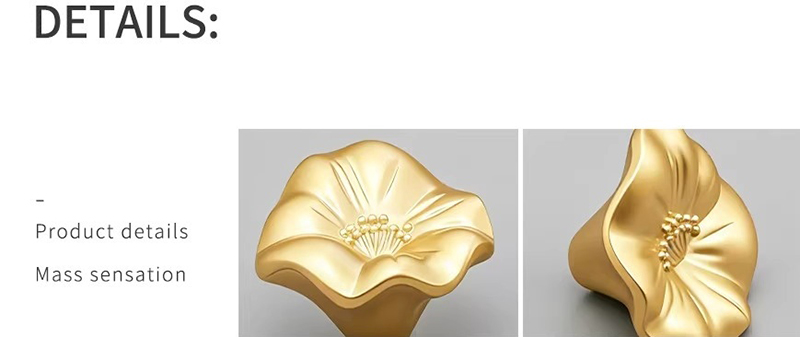Tay nắm tủ hợp kim hình bông hoa nghệ thuật KHF864 | Flexdecor VN | 22