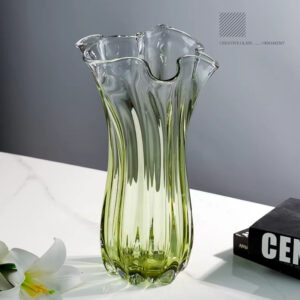 Bình hoa thủy tinh gợn sóng mềm mại HL8961