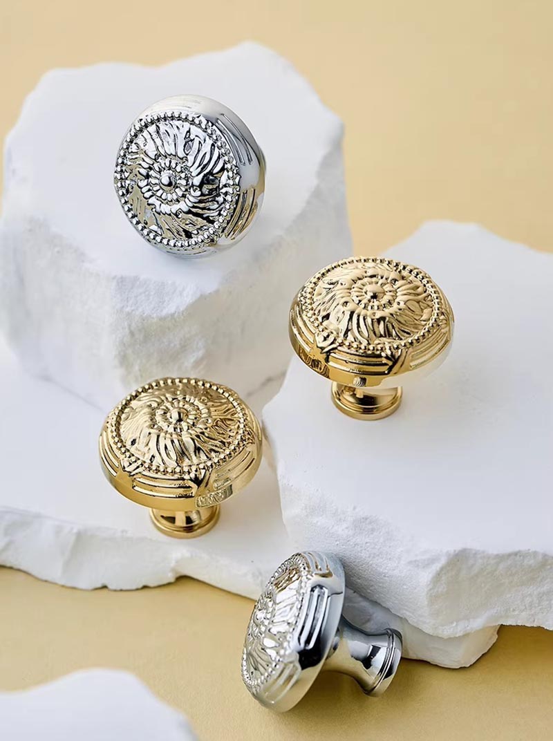 Núm tay nắm tủ tròn họa tiết vương giả YTNL01 | Flexdecor VN | 12