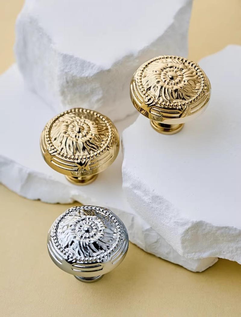 Núm tay nắm tủ tròn họa tiết vương giả YTNL01 | Flexdecor VN | 10