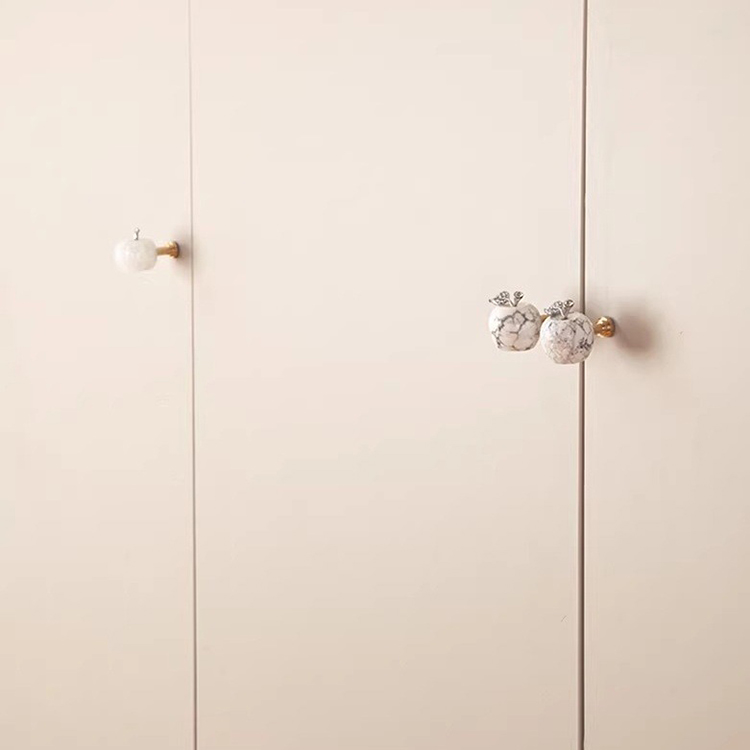 Núm tay nắm tủ quả táo bằng đá cẩm thạch YKS23123 | Flexdecor VN | 13