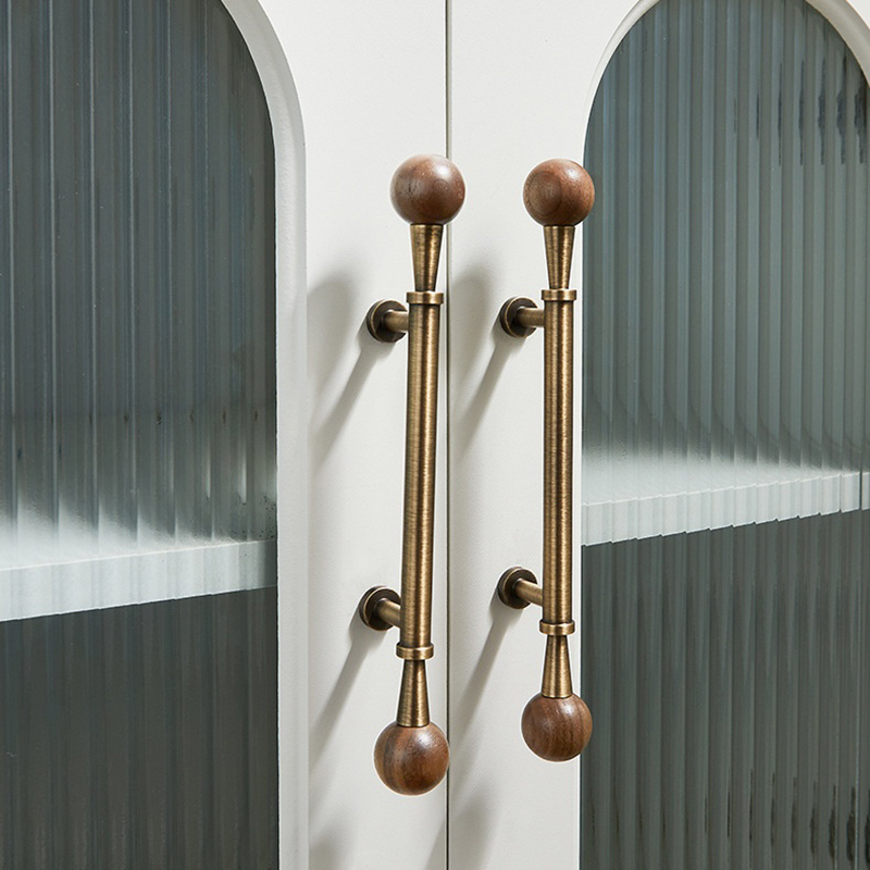 Tay nắm tủ đồng Retro phối gỗ cao cấp KPA1982 | Flexdecor VN | 14