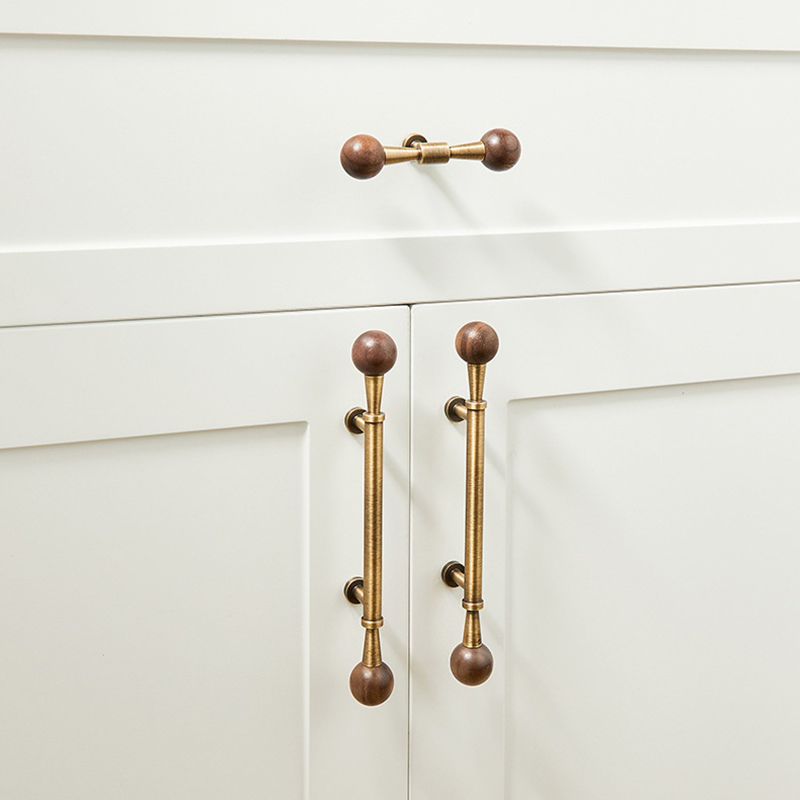 Tay nắm tủ đồng Retro phối gỗ cao cấp KPA1982 | Flexdecor VN | 12