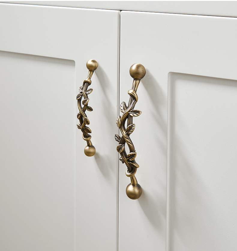 Tay nắm tủ đồng cành lá trang trí cao cấp PALO337 | Flexdecor VN | 16