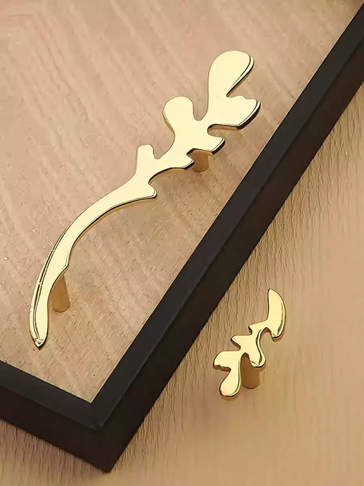 Tay nắm tủ đồng thau kiểu dáng chiếc lá YKS8910 | Flexdecor VN | 7
