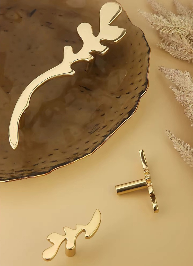 Tay nắm tủ đồng thau kiểu dáng chiếc lá YKS8910 | Flexdecor VN | 13