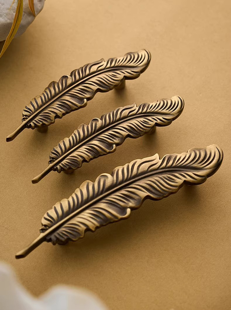 Tay nắm tủ lông vũ bằng đồng Vintage YM02 | Flexdecor VN | 16