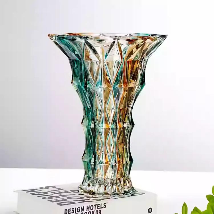 Bình hoa thủy tinh màu vàng ngọc lục bảo HL088 | Flexdecor VN | 11
