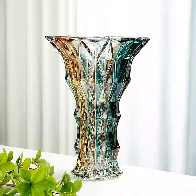 Bình hoa thủy tinh màu vàng ngọc lục bảo HL088 | Flexdecor VN | 7