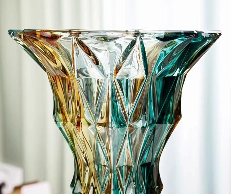 Bình hoa thủy tinh màu vàng ngọc lục bảo HL088 | Flexdecor VN | 13