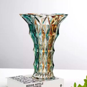 Bình hoa thủy tinh màu vàng ngọc lục bảo HL088