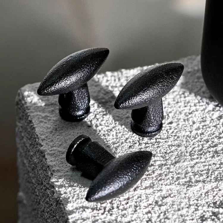 Núm tay nắm tủ Oval đen vân sần Minimal Style JSHS05 | Flexdecor VN | 22