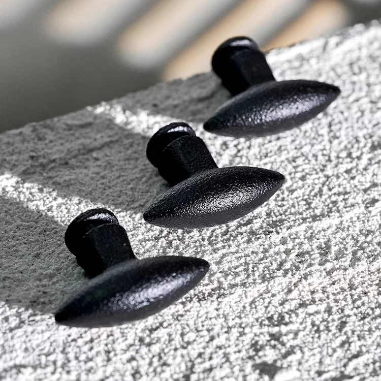 Núm tay nắm tủ Oval đen vân sần Minimal Style JSHS05 | Flexdecor VN | 24