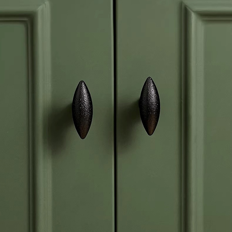 Núm tay nắm tủ Oval đen vân sần Minimal Style JSHS05 | Flexdecor VN | 28