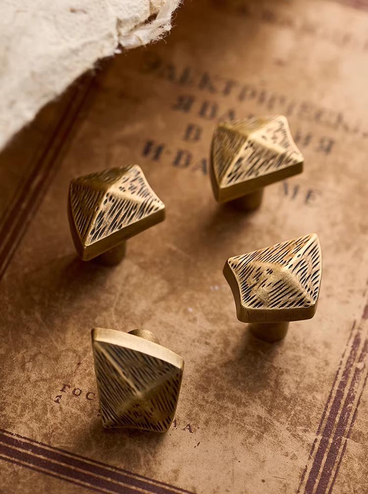 Núm tay nắm tủ đồng thau viên sỏi Vintage SCGTS02 | Flexdecor VN | 13