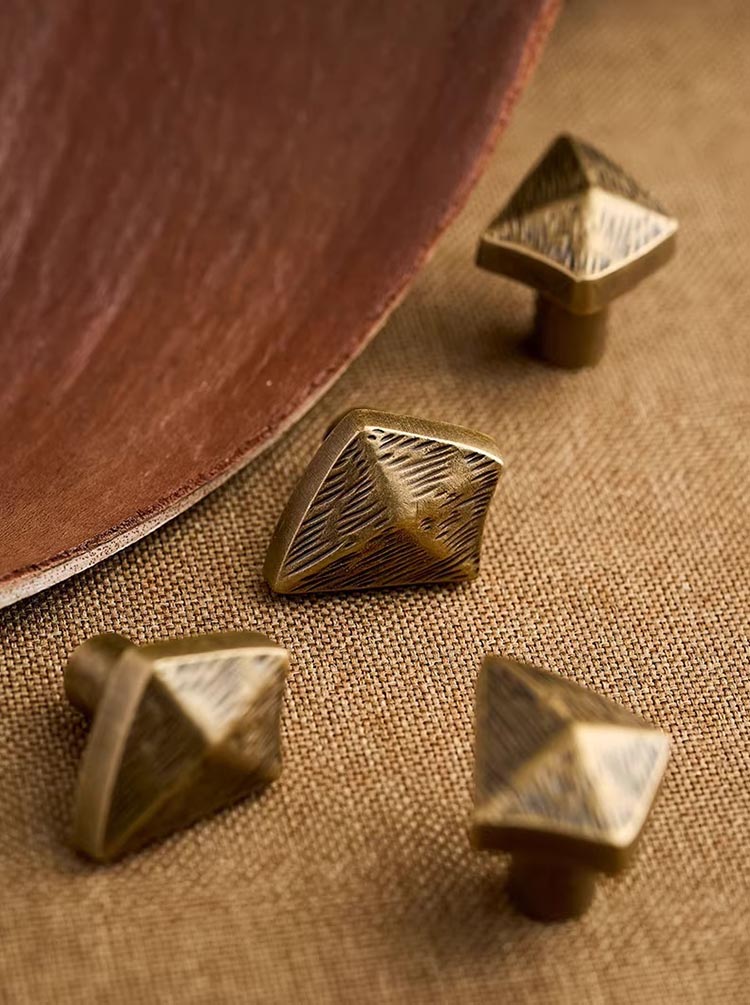 Núm tay nắm tủ đồng thau viên sỏi Vintage SCGTS02 | Flexdecor VN | 11