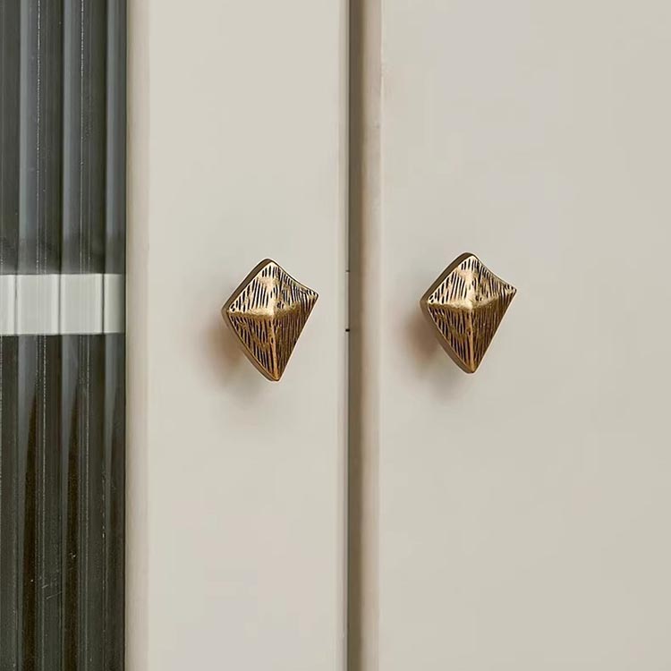 Núm tay nắm tủ đồng thau viên sỏi Vintage SCGTS02 | Flexdecor VN | 25