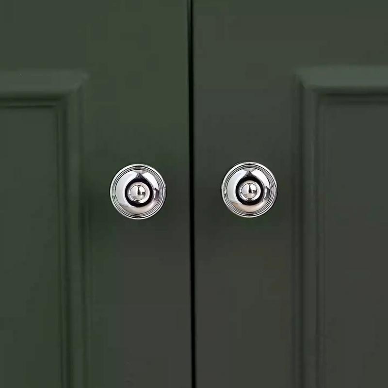 Núm tay nắm tủ đồng tròn màu bạc YTDKY04 | Flexdecor VN | 23