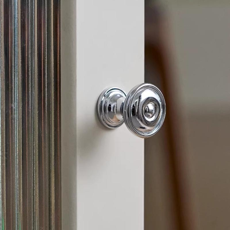 Núm tay nắm tủ đồng tròn màu bạc YTDKY04 | Flexdecor VN | 25