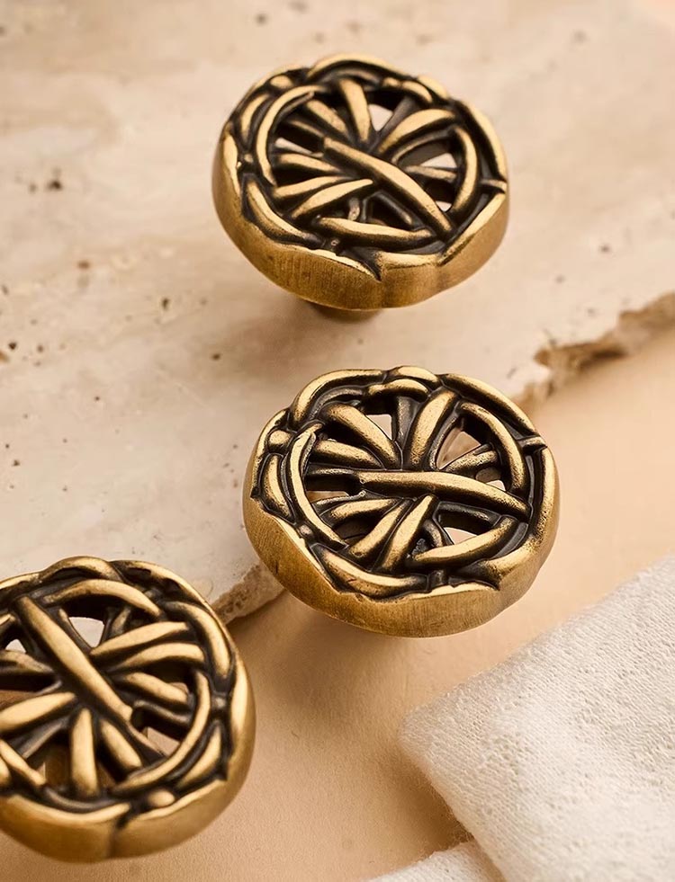 Núm tay nắm tủ họa tiết đan thủ công Vintage ZWGTS02 | Flexdecor VN | 12
