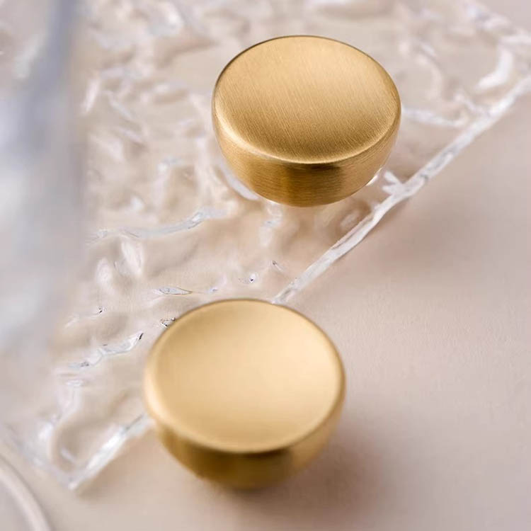 Núm tay nắm tủ tròn đặc đồng mờ Classic WYTBS01 | Flexdecor VN | 12