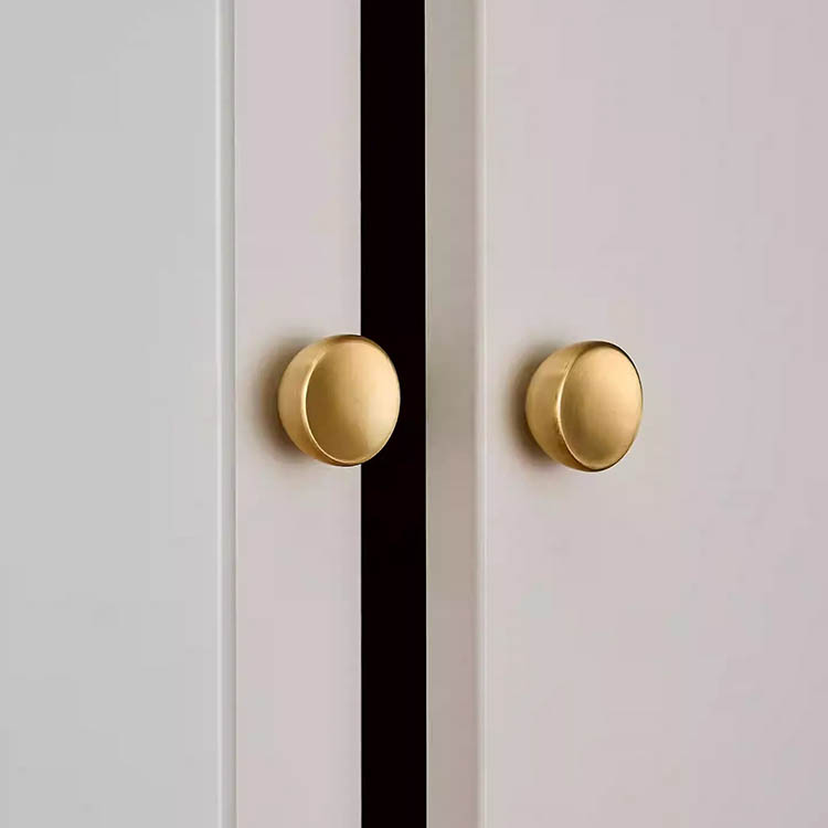 Núm tay nắm tủ tròn đặc đồng mờ Classic WYTBS01 | Flexdecor VN | 22