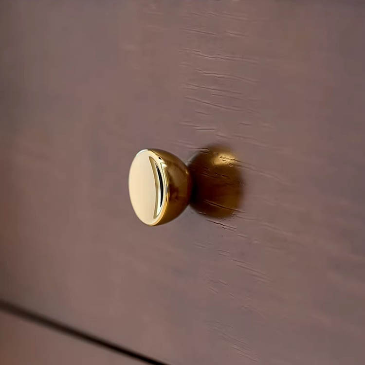 Núm tay nắm tủ tròn đặc đồng vàng bóng WYDDJ04 | Flexdecor VN | 15