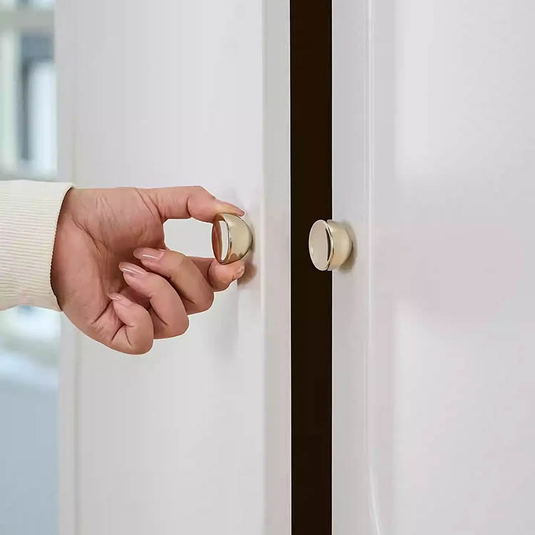 Núm tay nắm tủ tròn đặc màu bạc Niken WYNY05 | Flexdecor VN | 14