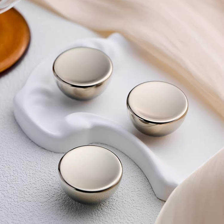 Núm tay nắm tủ tròn đặc màu bạc Niken WYNY05 | Flexdecor VN | 6