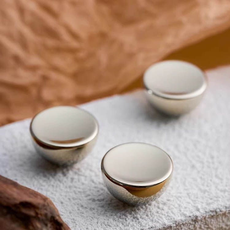 Núm tay nắm tủ tròn đặc màu bạc Niken WYNY05 | Flexdecor VN | 12