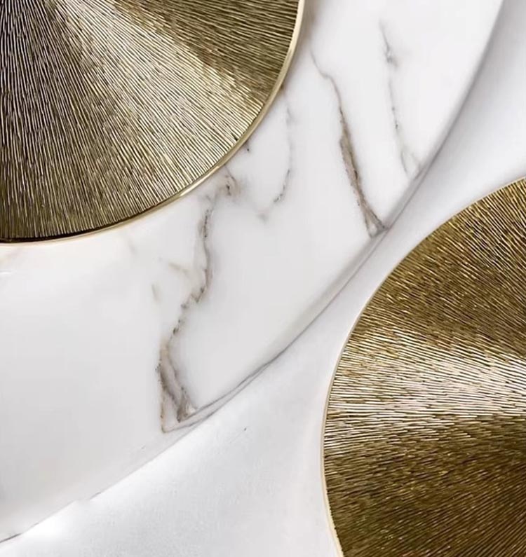 Tay nắm tủ bán nguyệt vân ánh sáng bằng đồng OVLI96 | Flexdecor VN | 21