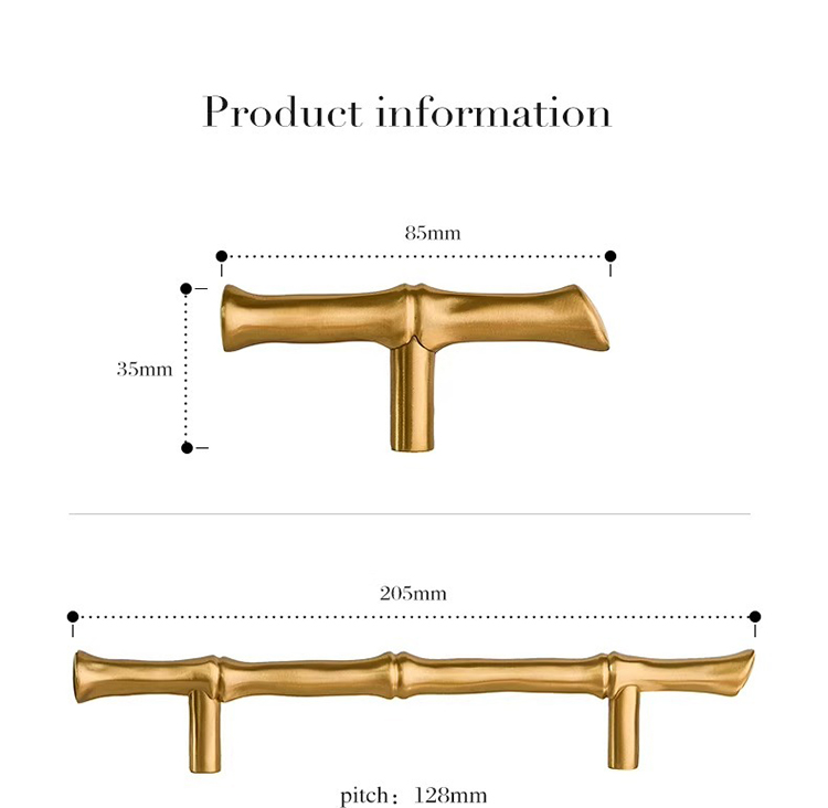 Tay nắm tủ nhánh trúc bằng đồng ZJ03 | Flexdecor VN | 25
